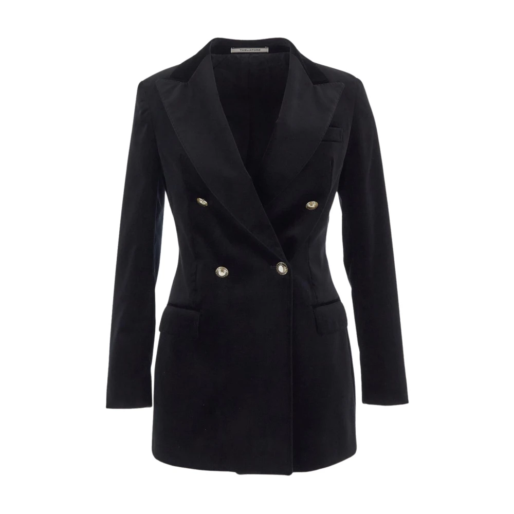 Tagliatore Fluwelen jas Black Dames