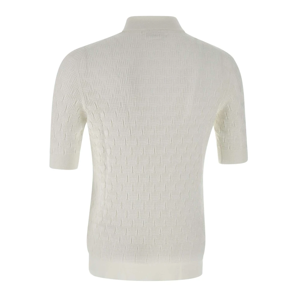 Filippo De Laurentiis Heren Katoenen Poloshirt Wit White Heren