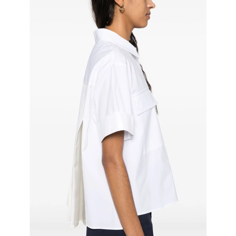 Semicouture Witte Shirt met Plooiontwerp White Dames