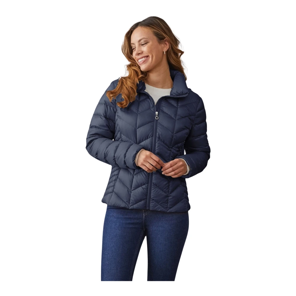 Junge Moderne Pasvorm Navy Donsjas Blue Dames