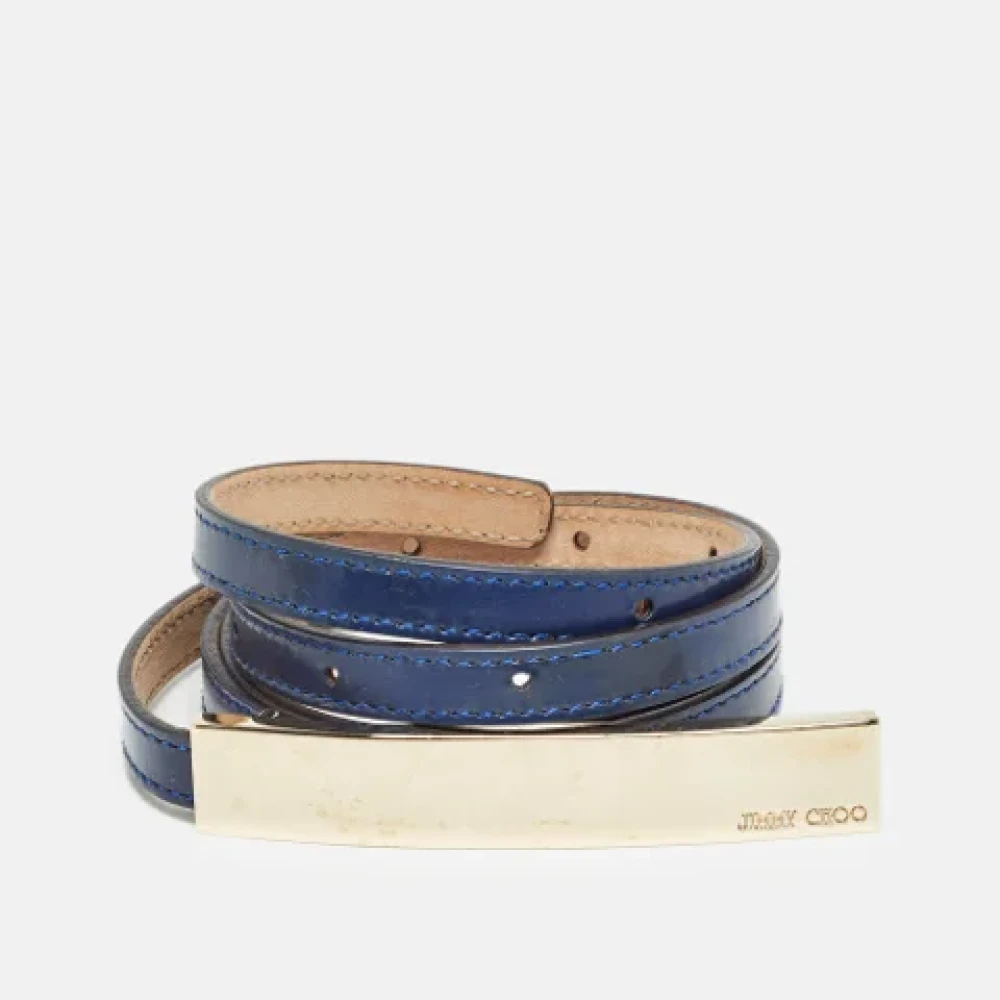 Jimmy Choo Pre-owned Leather belts Blue Dames