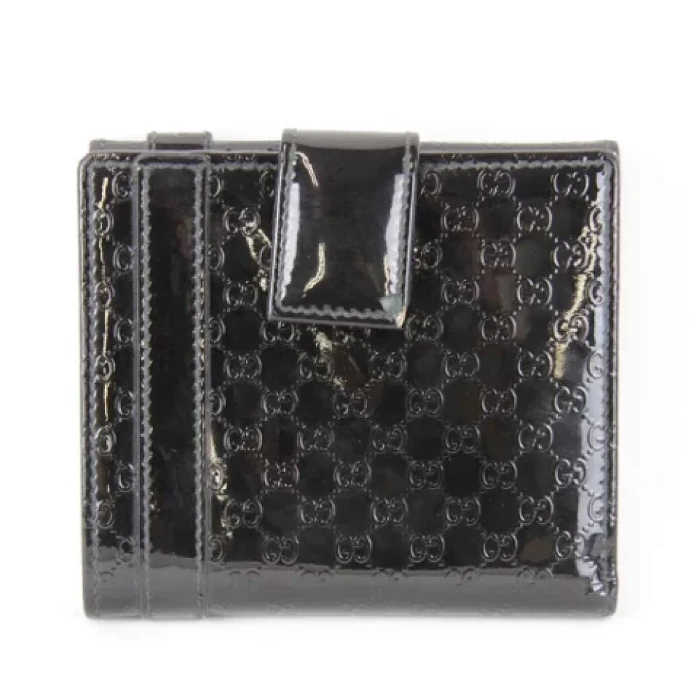Gucci Vintage Pre-owned Leather wallets Black Dames