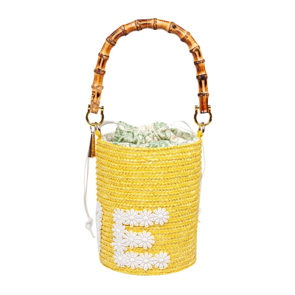 VIP【送料関税込】LA MILANESA LOVE STRAW BUCKET BAG La Milanesa Women Love Straw Bucket Bag