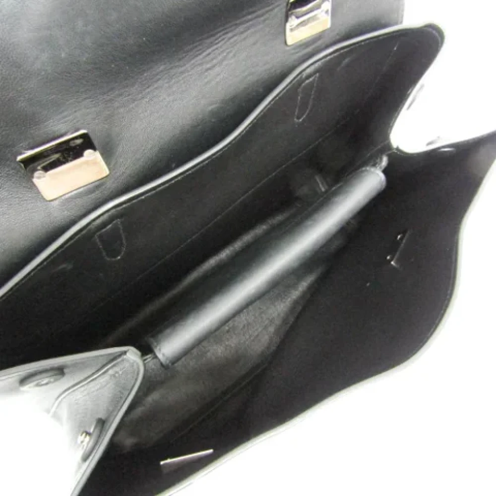 Prada Vintage Pre-owned Leather handbags Black Dames