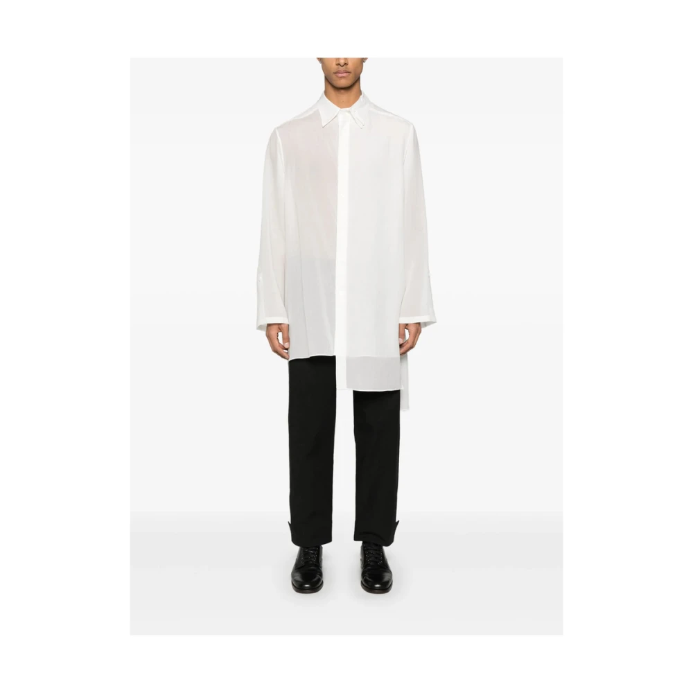 Yohji Yamamoto Zwarte broek met knopen en zakken Black Heren