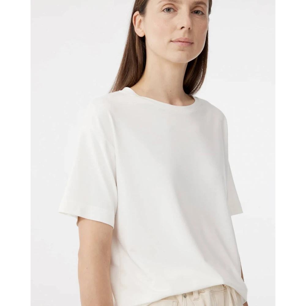 Knit-ted Hazel T-shirt in gebreide stijl White Dames