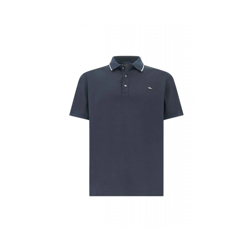 Paul & Shark Aqua Touch Cotton Polo Shirt - Male - Polo Shirts - Blue - Xl - Tops