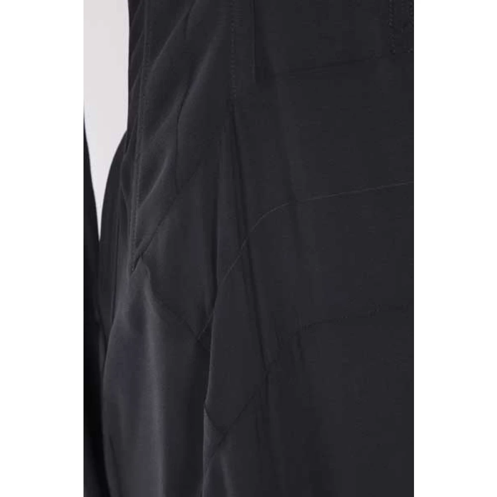 Dolce & Gabbana Grijze Zijden Stretch Jurk met Uitlopende Zoom en Ruches Black Dames