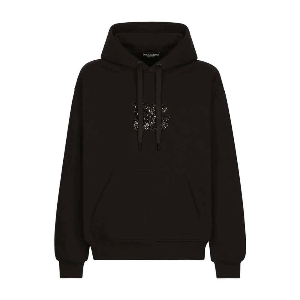 Dolce & Gabbana Mannelijk Zwart Hoodies & Sweatvesten Heren, S, Hoodie