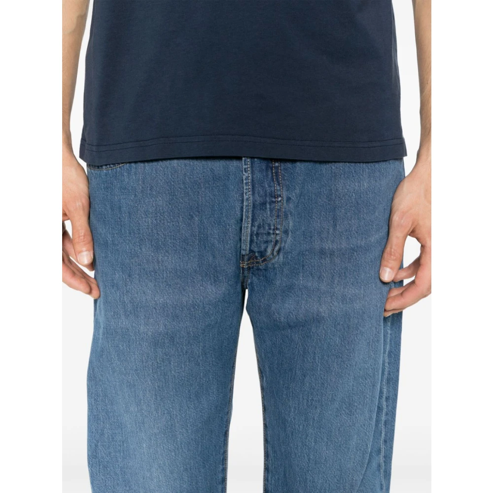 Levi's Blauwe Denim Jeans met Whiskering Effect Blue Heren