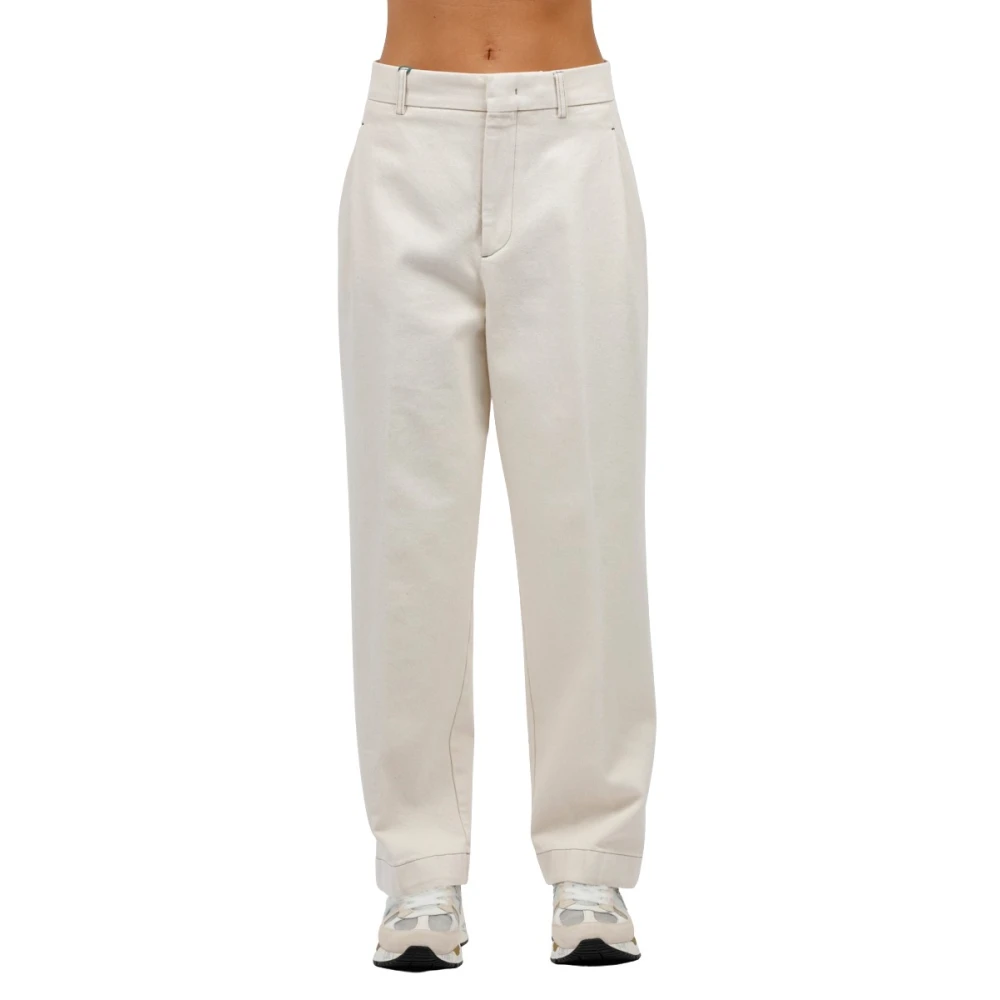 Berwich Wortel Fit Katoen Stier Broek White Dames