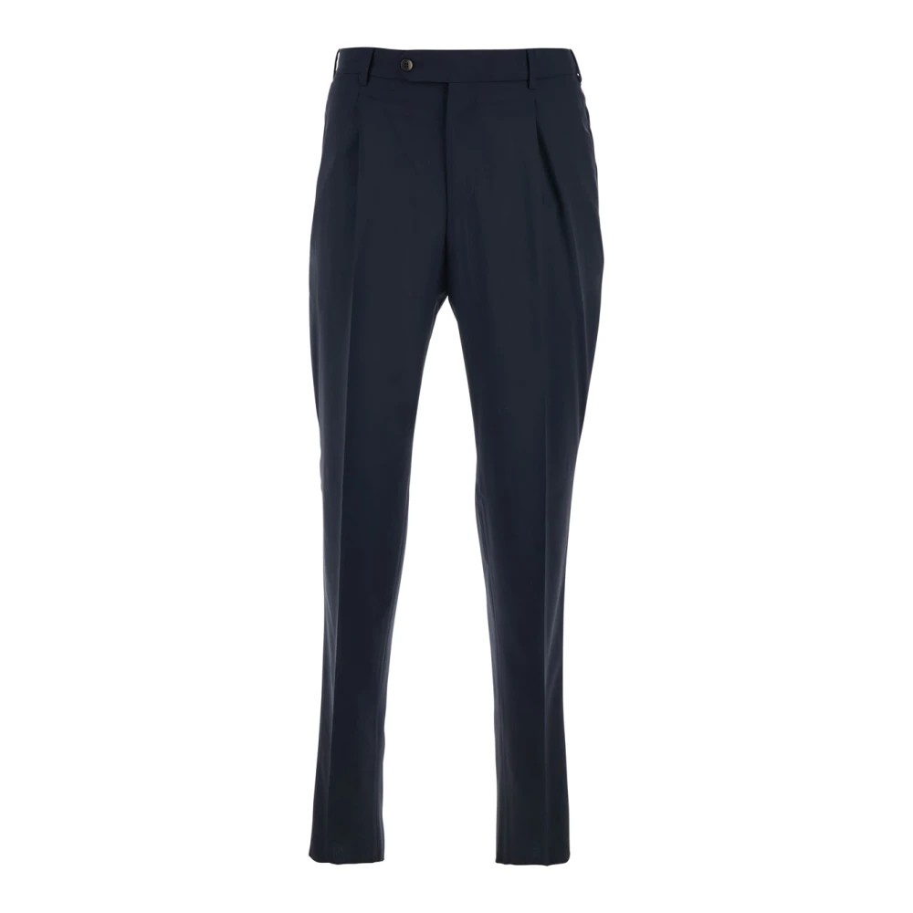 Pt Torino Herr Blå Byxor 2XL, Slim Fit Byxor Med Frontveck