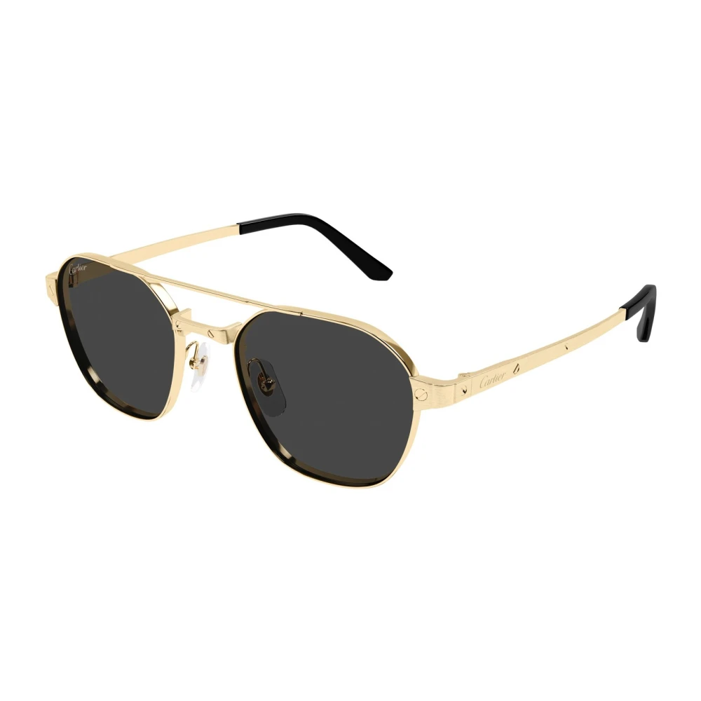 Cartier Men's Yellow Ct0571s Sunglasses - Sunglasses - 52 Mm - Accessories
