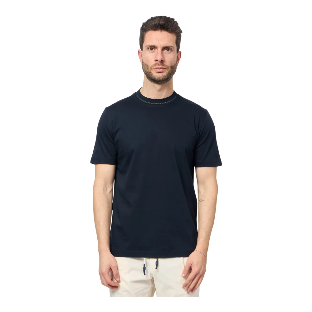 Hugo Blue T-Shirts, Male, Xl, Slim Fit Cotton T-Shirt
