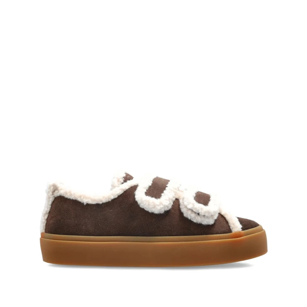 Inuikii Brown Shearling Low Velcro - Female - Slippers - 5 Uk - Shoes