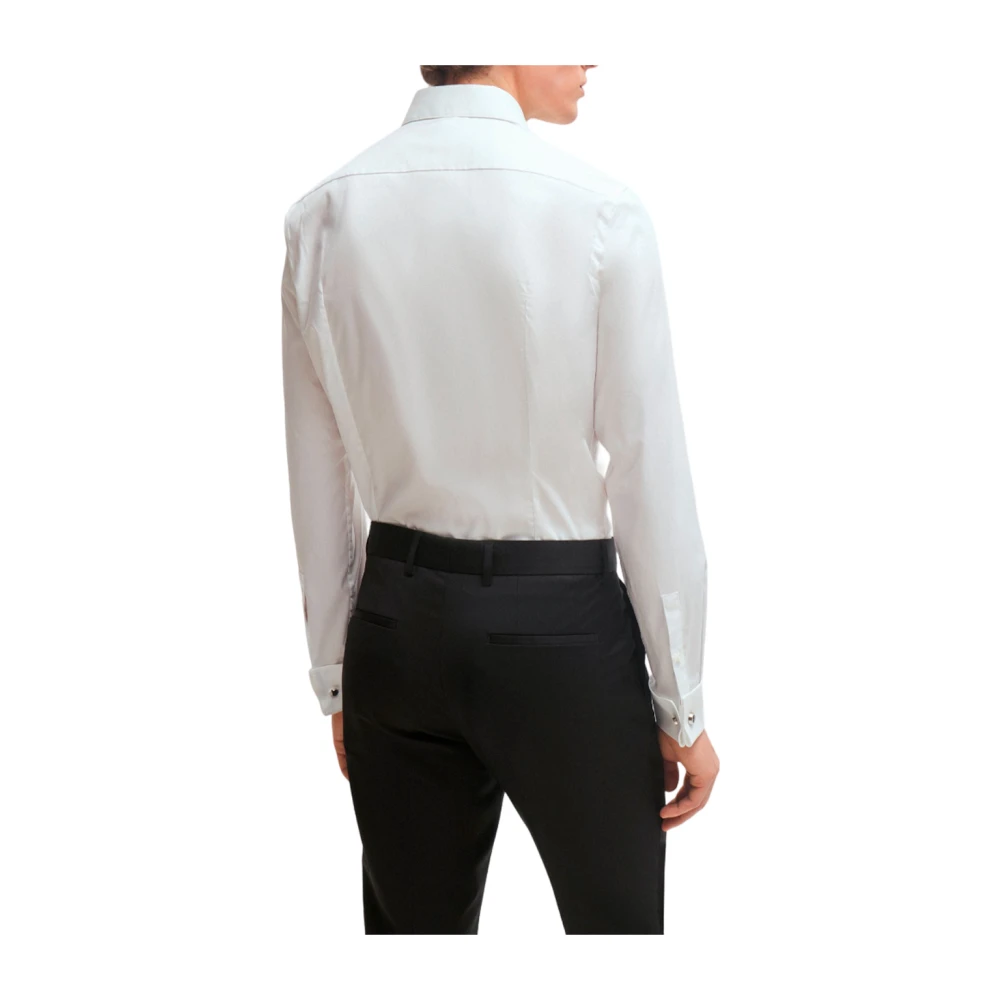 Boss Heren Casual Katoenen Overhemd White Heren