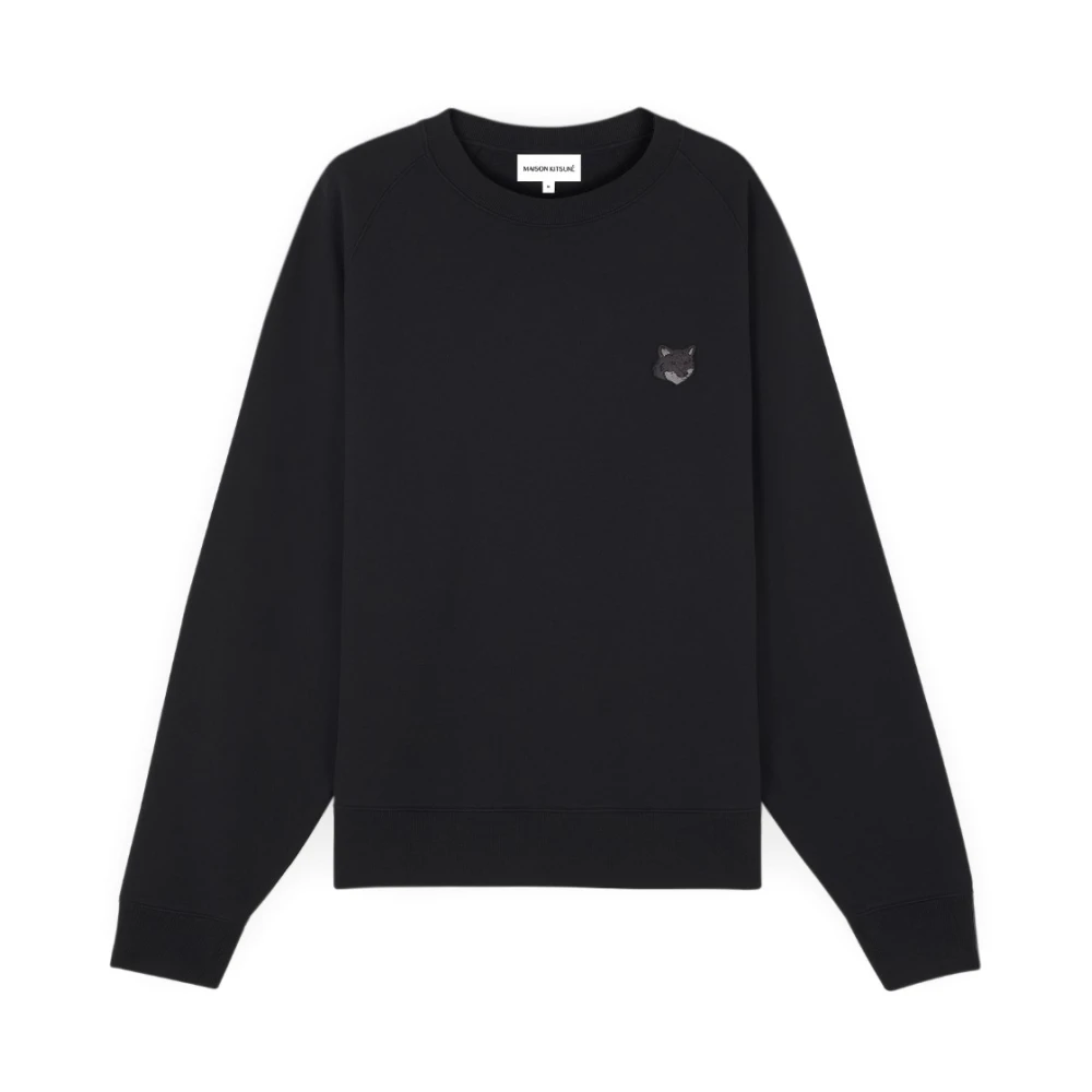 Maison Kitsuné Black Sweatshirts, Male, S, Stylish Sweatshirt