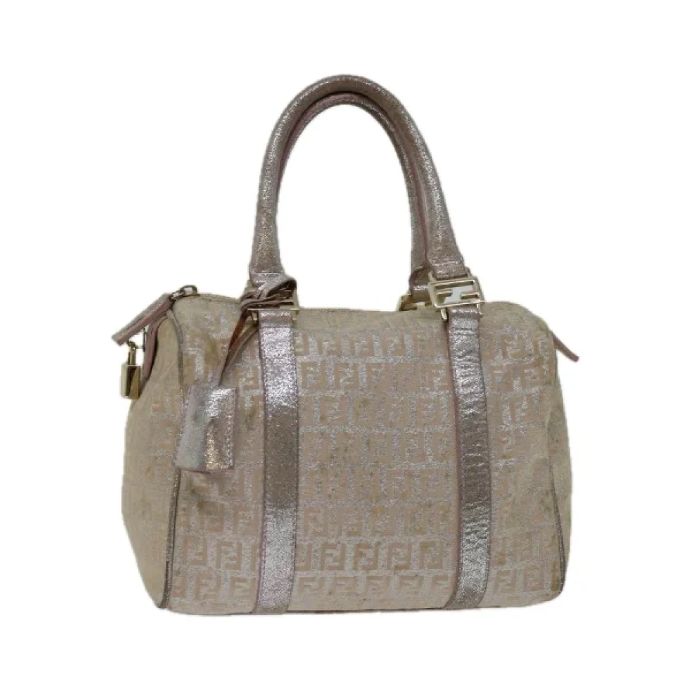 Fendi Vintage Pre-owned Canvas handbags Beige Dames