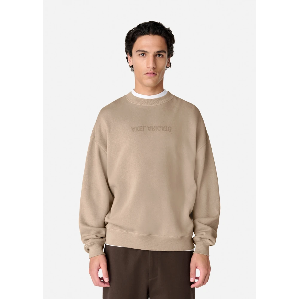 Axel Arigato Distort Washed Sweatshirt Gray Heren
