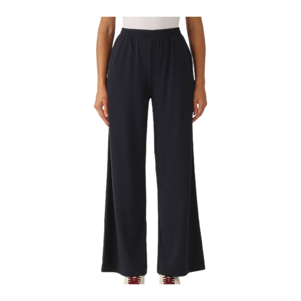 Max Mara Vloeibare rechte pijp jersey broek Blue Dames