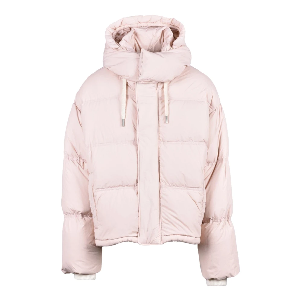 Ami Paris Gewatteerde Nylonjas Pink Heren