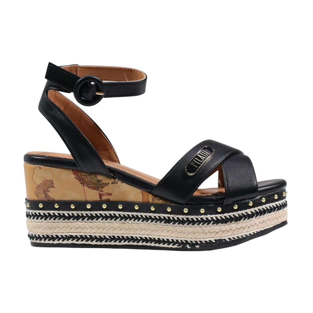 Alviero Martini 1A Classe Black Wedges, Female, 4 Uk, Wedge H80 Sandal