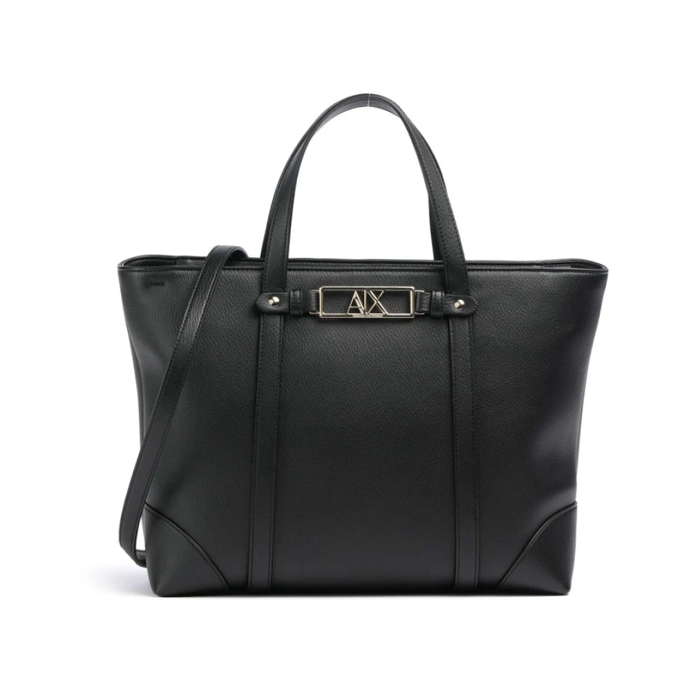 Armani Exchange Vrouw Zwart Tassen Dames, One Size, Leer, Polly Handtas