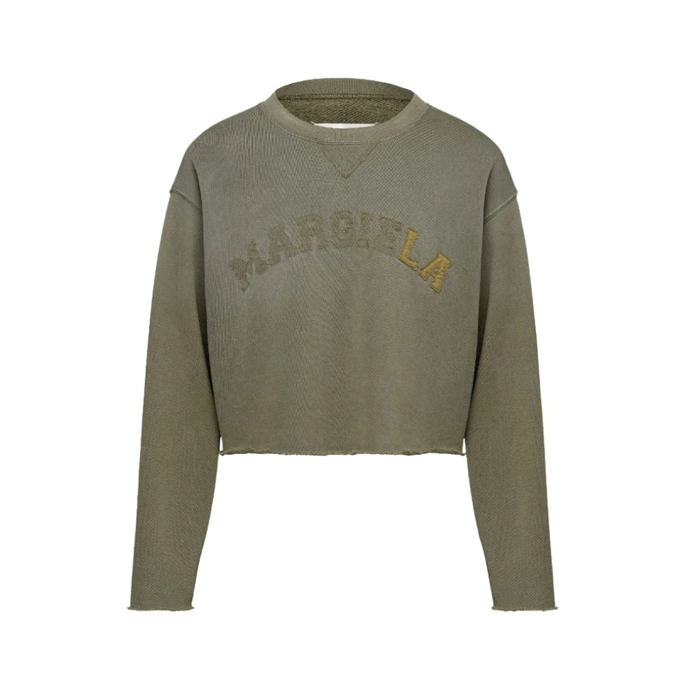 Maison Margiela Retro Logo Patch Sweatshirt Green Dames