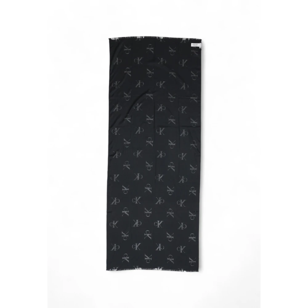 Calvin Klein Elegant Print Sjaal Black Dames
