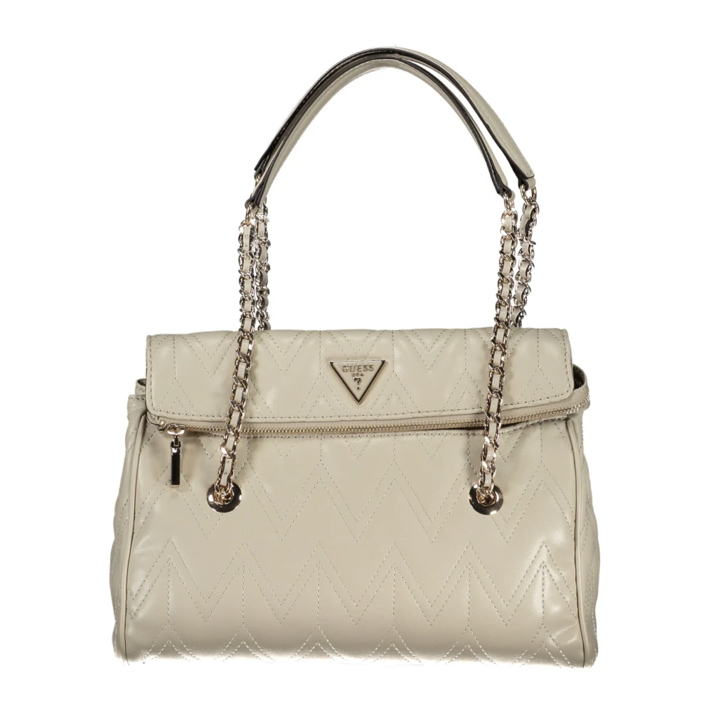 Guess Grijze Schoudertas met Ketting en Rits Gray Dames