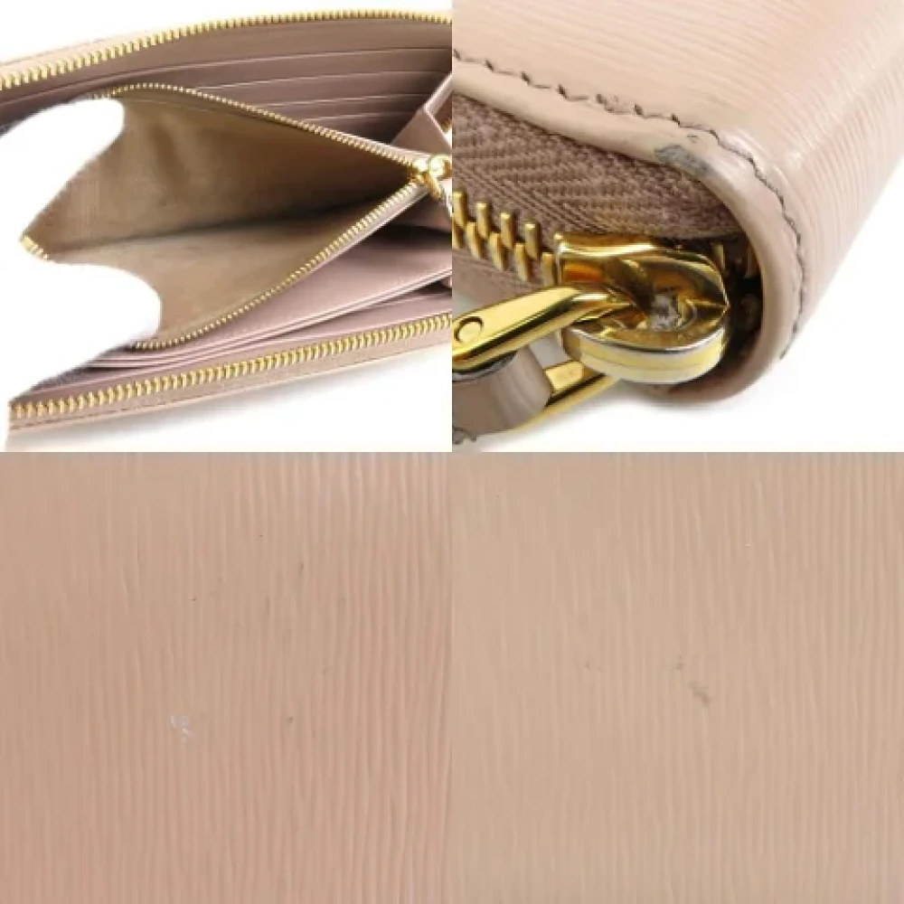 Prada Vintage Pre-owned Leather wallets Beige Dames