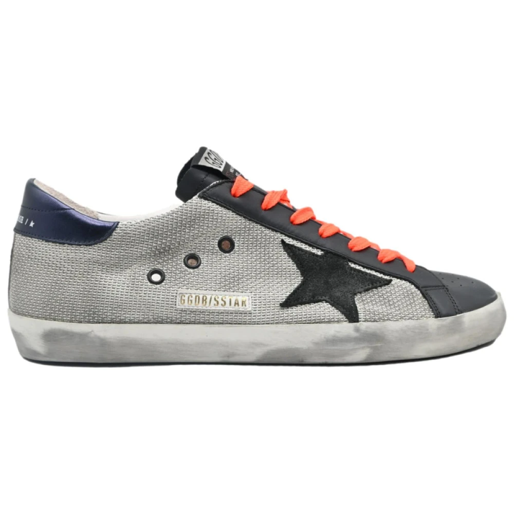 Golden Goose Superstar Vit Svart Orange Fluo Sneakers Multicolor, Herr