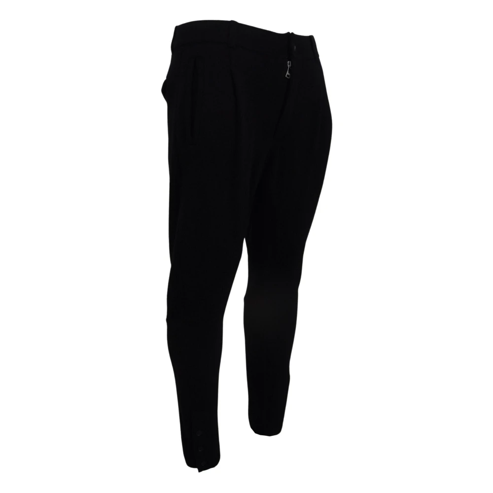 Dolce & Gabbana Zwarte Tapered Broek voor Heren Black Heren