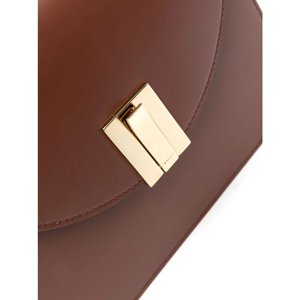 Bally Schoudertas van Glad Leer Brown Dames
