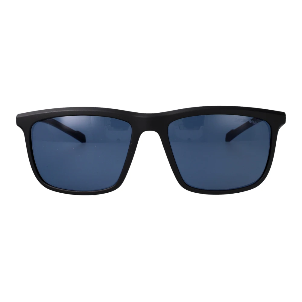 Emporio Armani Blue Man Ea4278u 500180 Sunglasses Injected Black Squared Normal - Image 3