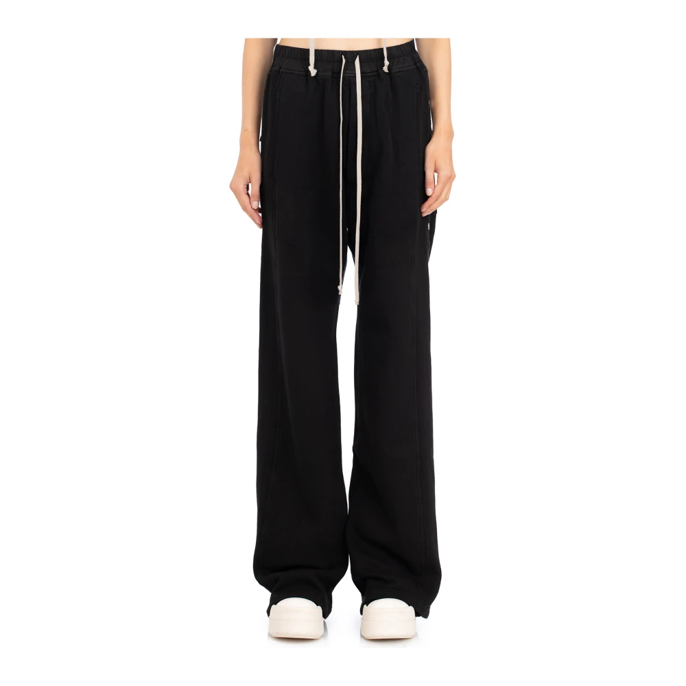 Rick Owens Zwarte Pusher Broek Sweatpants Black Heren