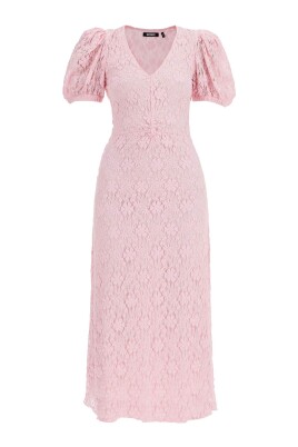 pink-lace-puff-sleeve-midi-dress
