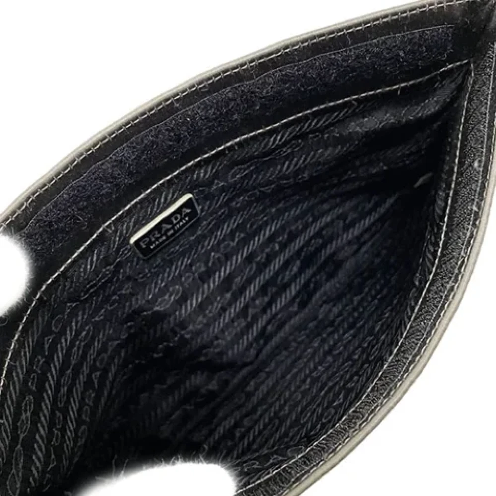 Prada Vintage Pre-owned Fabric clutches Black Dames