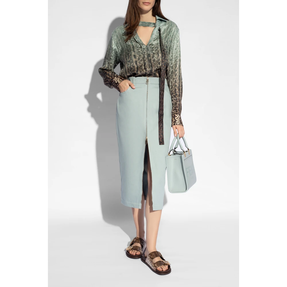 Fendi Zijden shirt met monogram Multicolor Dames
