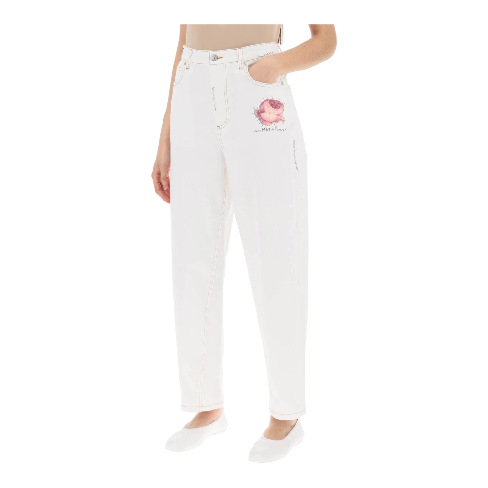 Marni Wijde Pijp Jeans White Dames