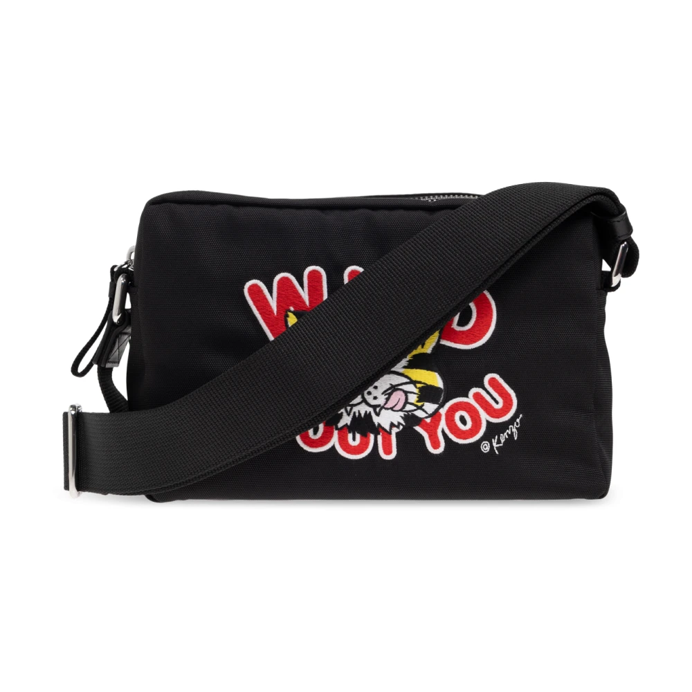 Kenzo Uomo Nero Borse, Taglia Unica, New,