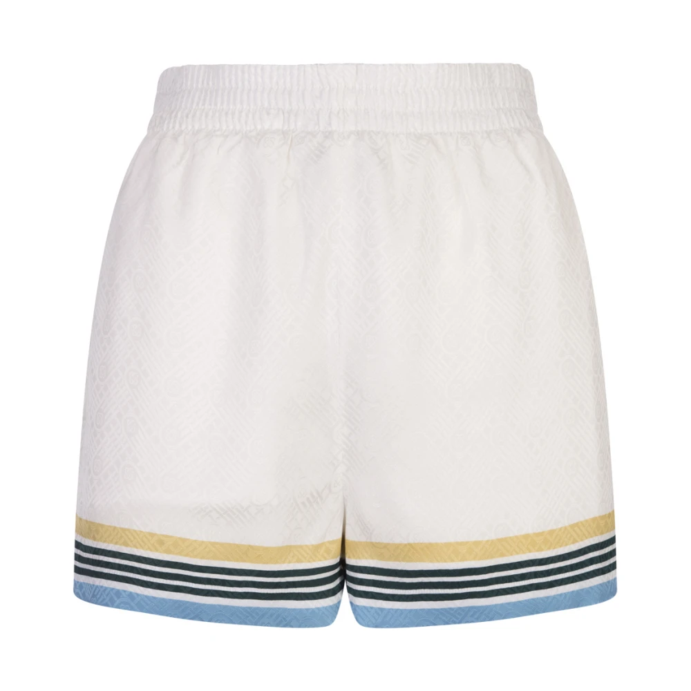 Hvite silke tennis shorts