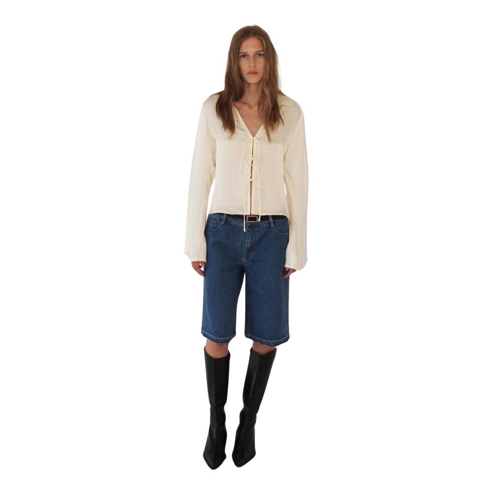 Designers Remix Lucille Stropdas Blouse Beige Dames