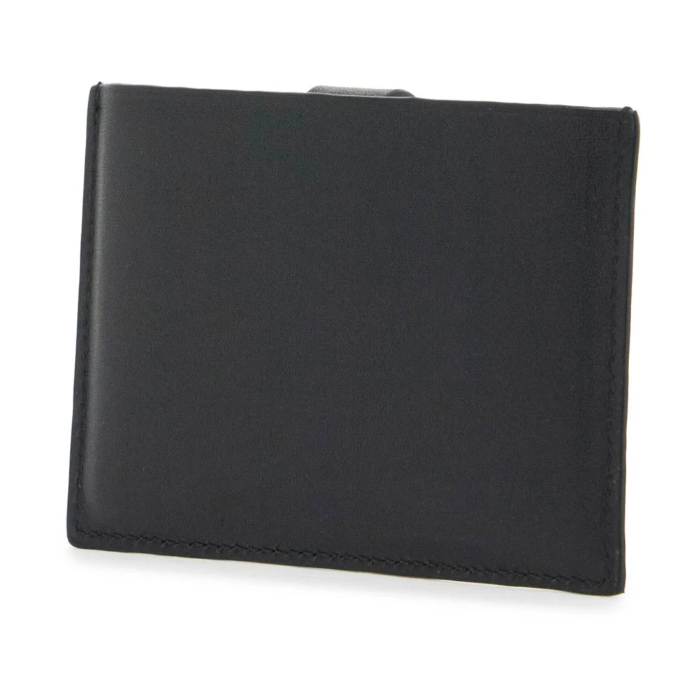 PS By Paul Smith Smalle leren kaarthouder met uittrekbare sleuven Black Heren