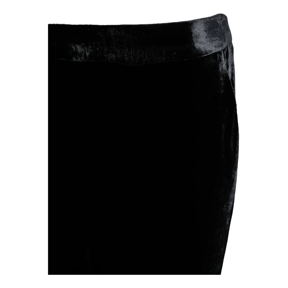 ETRO Zwarte Velvet Palazzo Broek Black Dames