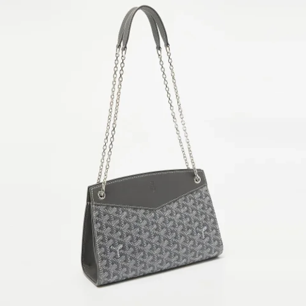 Goyard Vintage Pre-owned Leather shoulder-bags Gray Dames