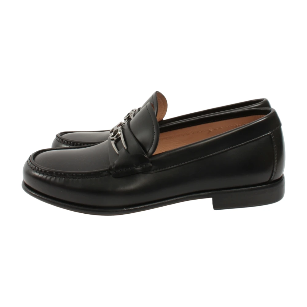 Ferragamo Men's Black Loafers, 6 Uk, Mathias Loafer