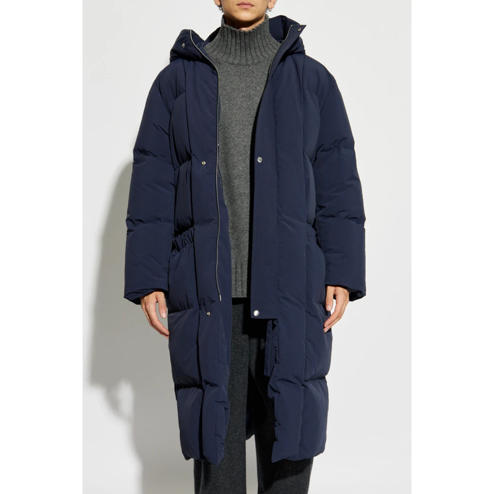 Jil Sander Lange donsjas Blue Heren