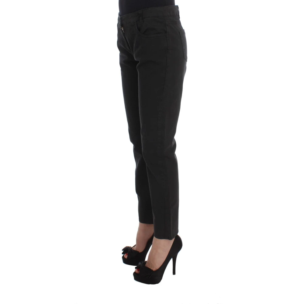 Costume National Chique Zwarte Denim Jeans Black Dames