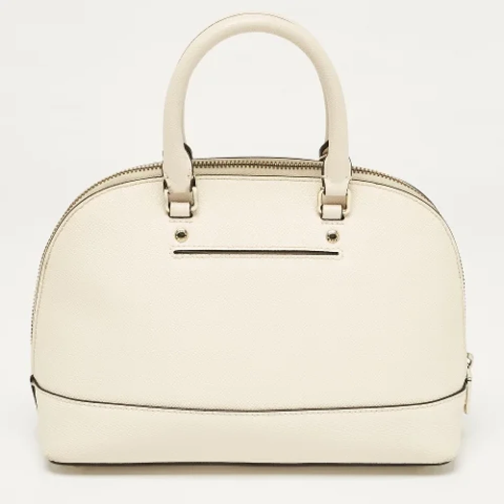 Coach Pre-owned Leather handbags Beige Dames